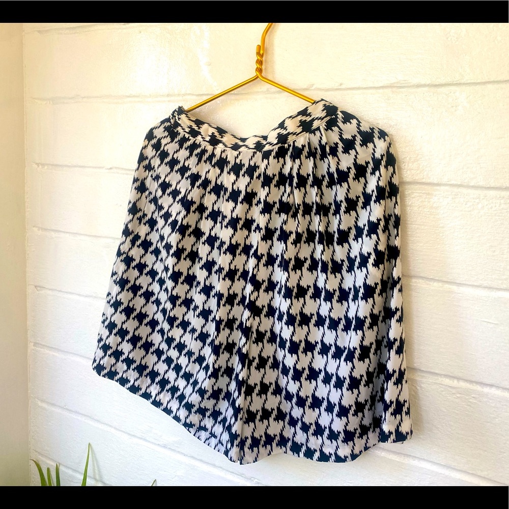 Houndstooth Pattern Culotte Vintage Shorts